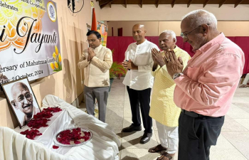 Celebration of Gandhi Jayanti for the first time in Grenada 